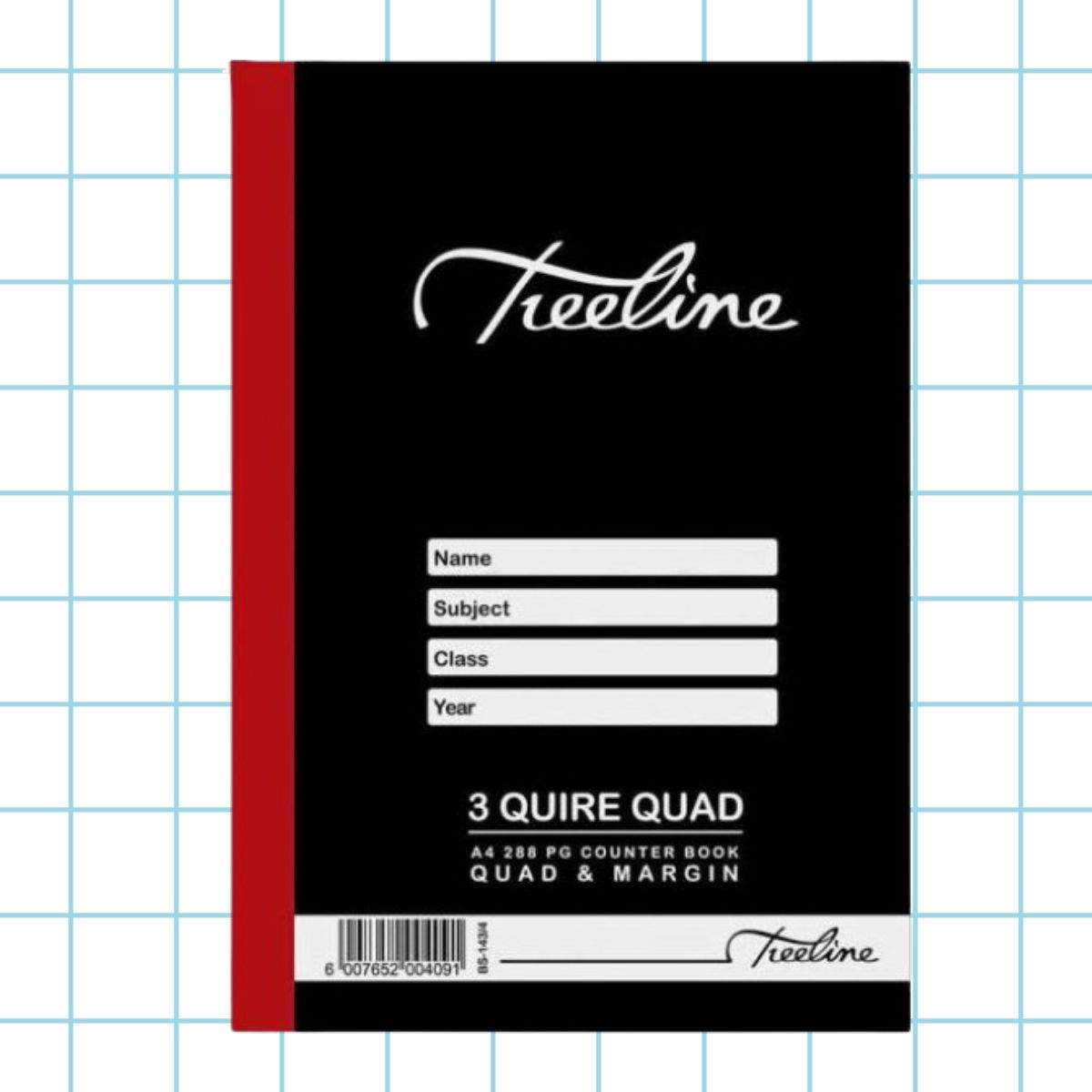 A4 3 Quire Hard Cover Exercise Books - 288 Page