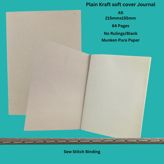 A5  Kraft Cover Journal Blank Pages & Cover