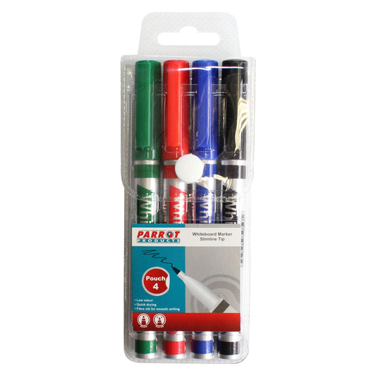 Parrot Slim Whiteboard Marker Pouch - 4 Pack