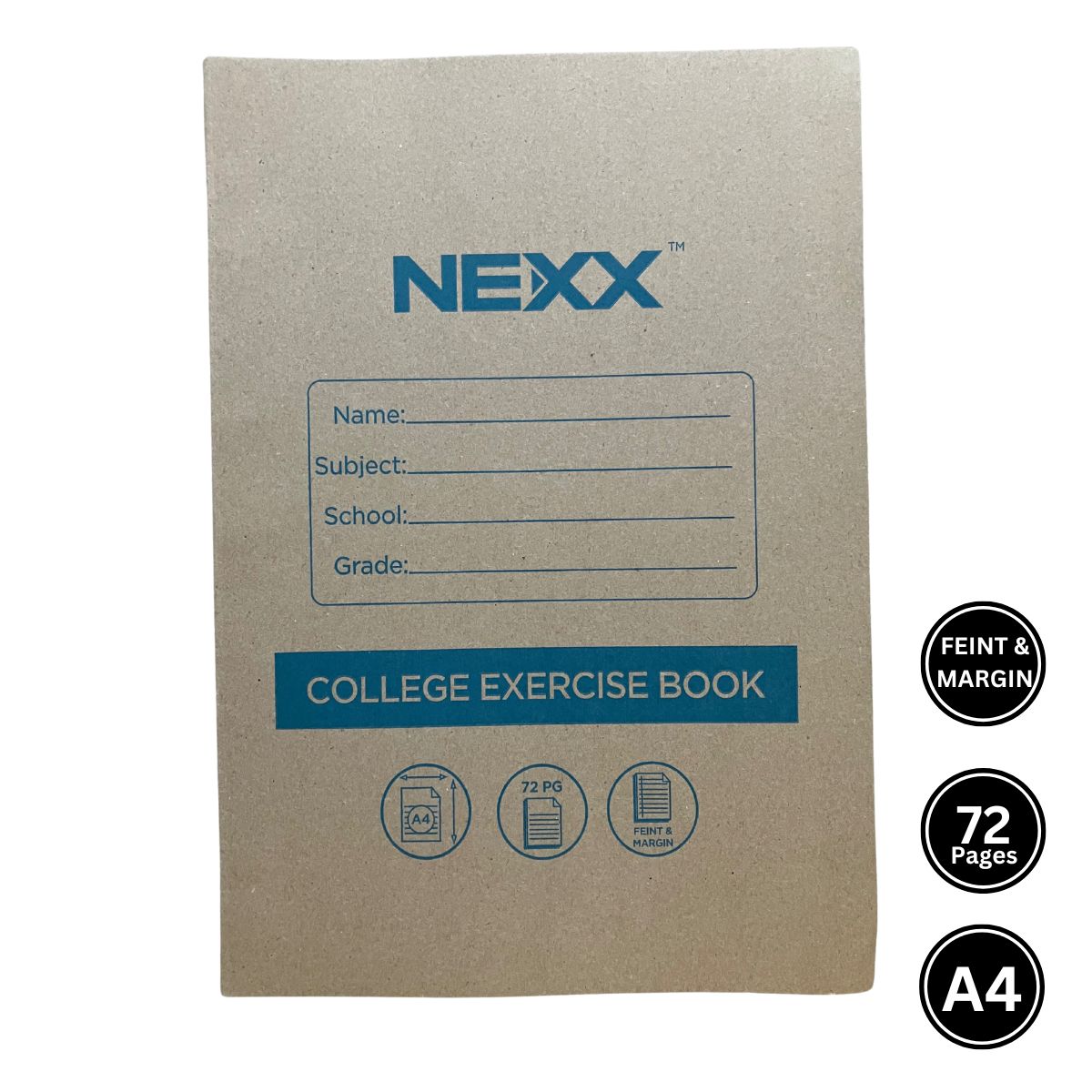A4 72 Page Soft Cover Exercise Books