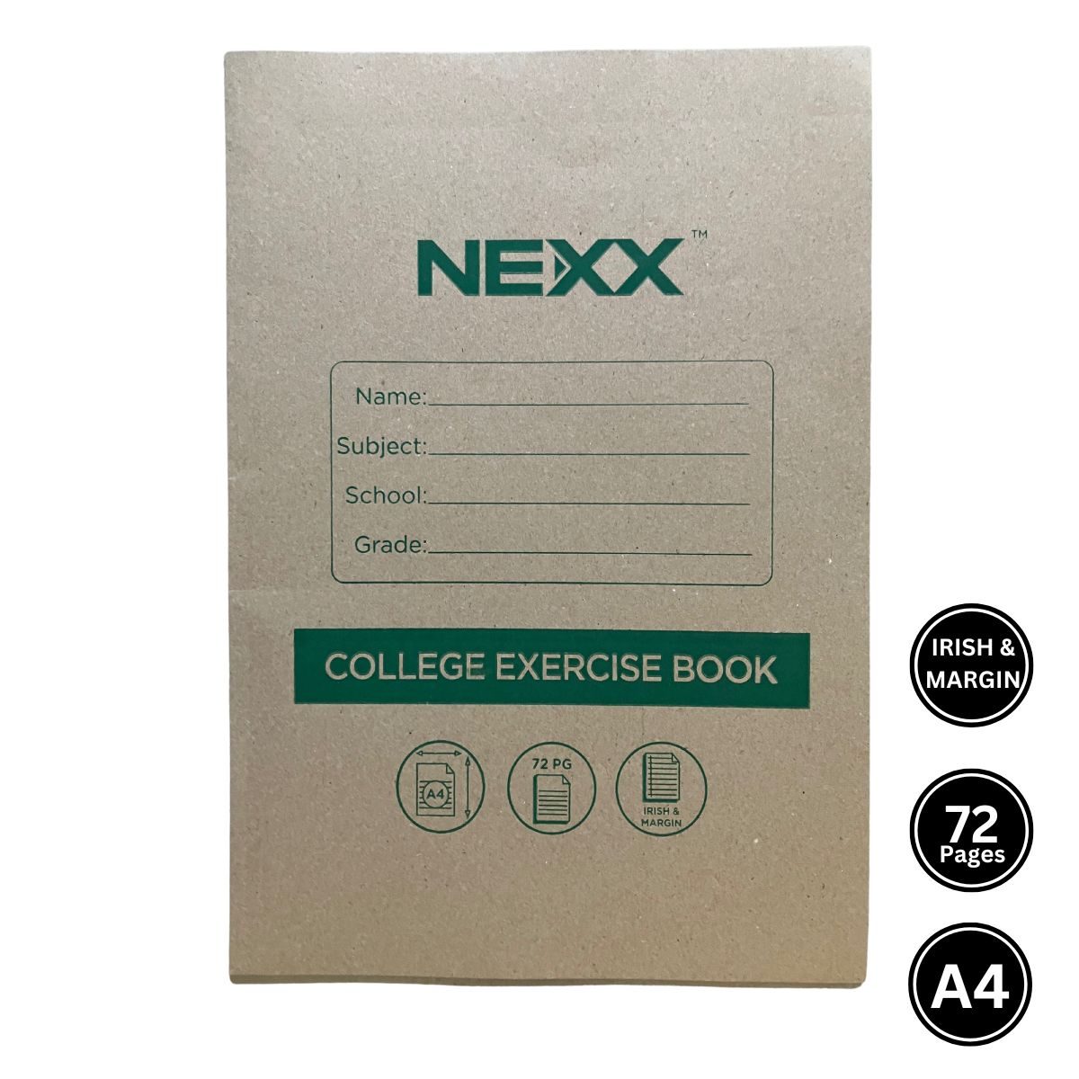 A4 72 Page Soft Cover Exercise Books