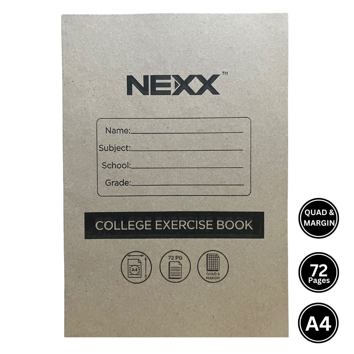 A4 72 Page Soft Cover Exercise Books