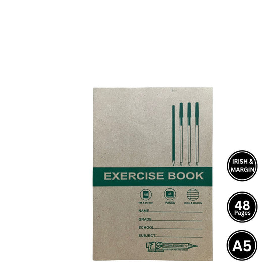 A5 48 Page Soft Cover Exercise Books Assorted
