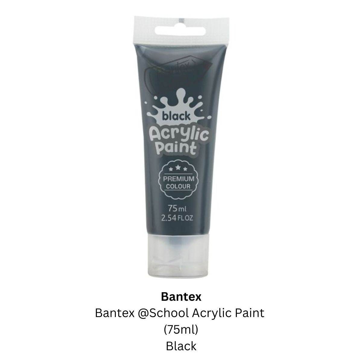 Bantex @ School Black Acrylic Paint - 75ml