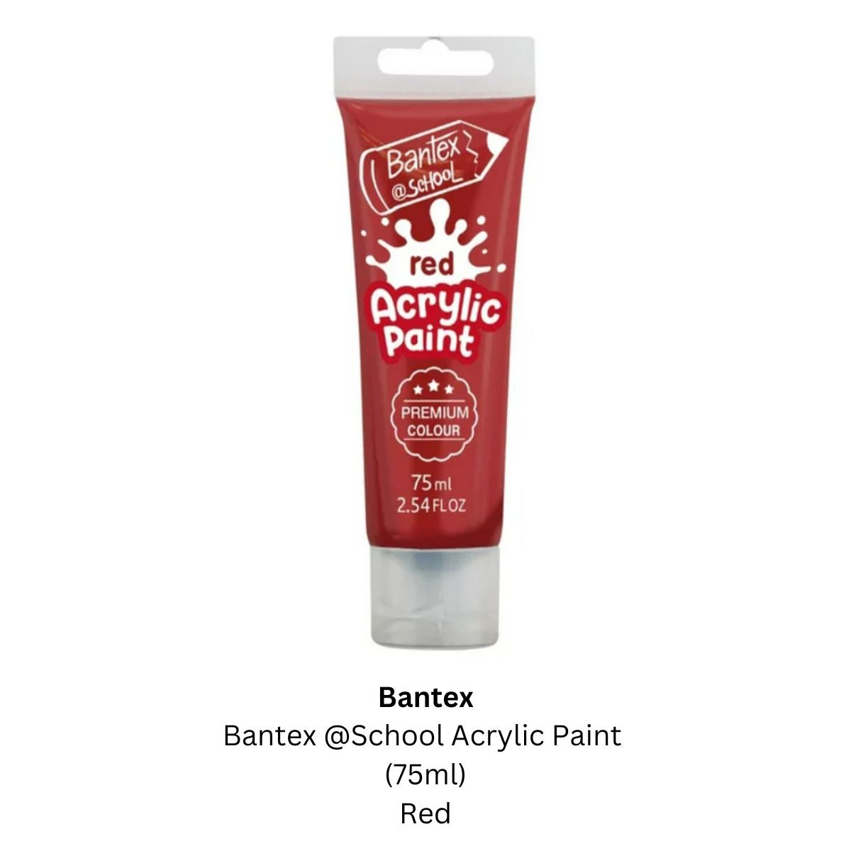 Bantex @ School Red Acrylic Paint - 75ml