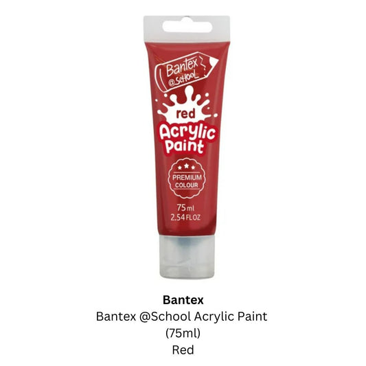 Bantex @ School Red Acrylic Paint - 75ml