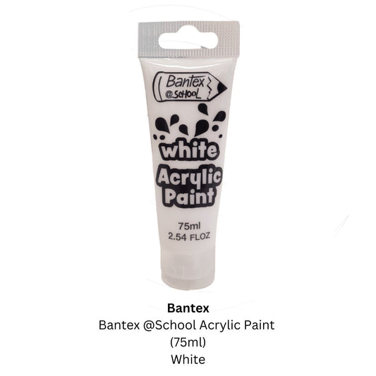 Bantex @ School White Acrylic Paint - 75ml
