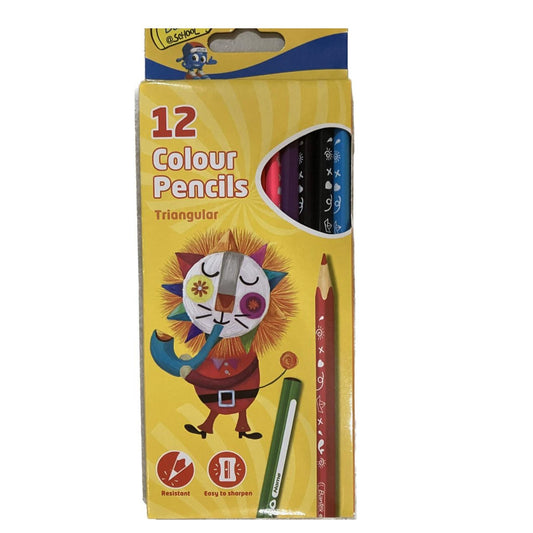 Bantex Triangular Colour Pencils - 12's