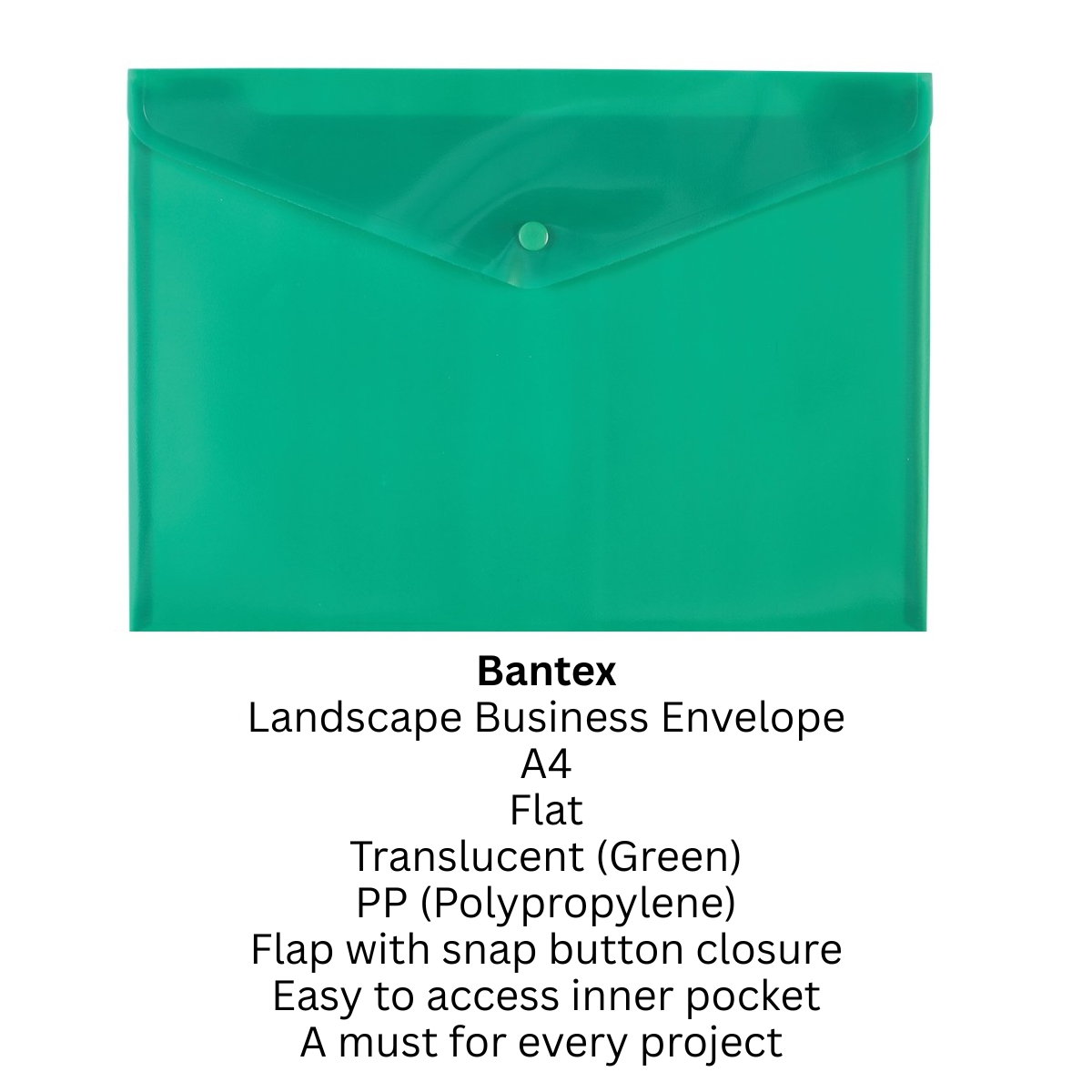 Flat PP Snap Button Envelope (BANTEX)
