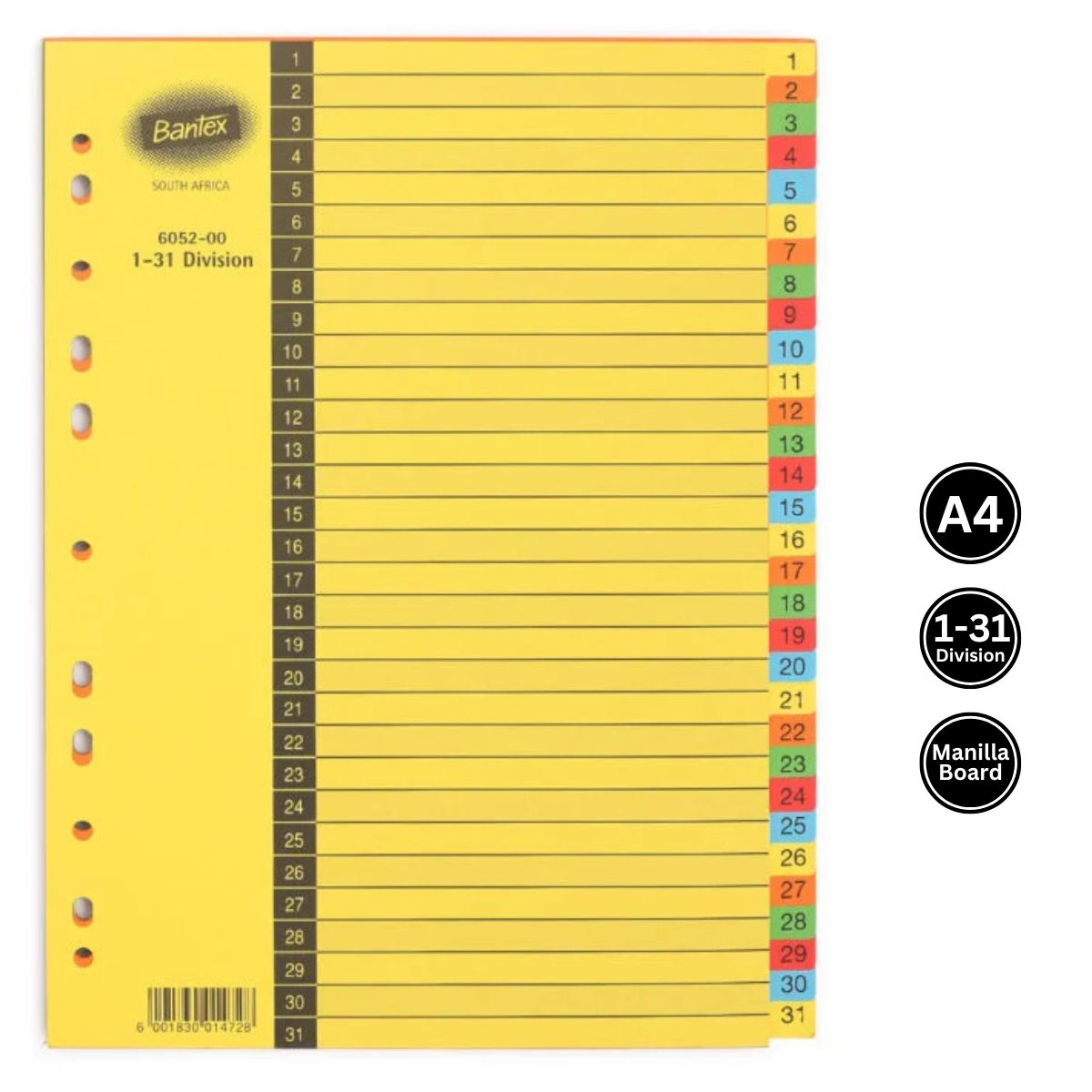 Bantex 1-31 A4 Board File Divider