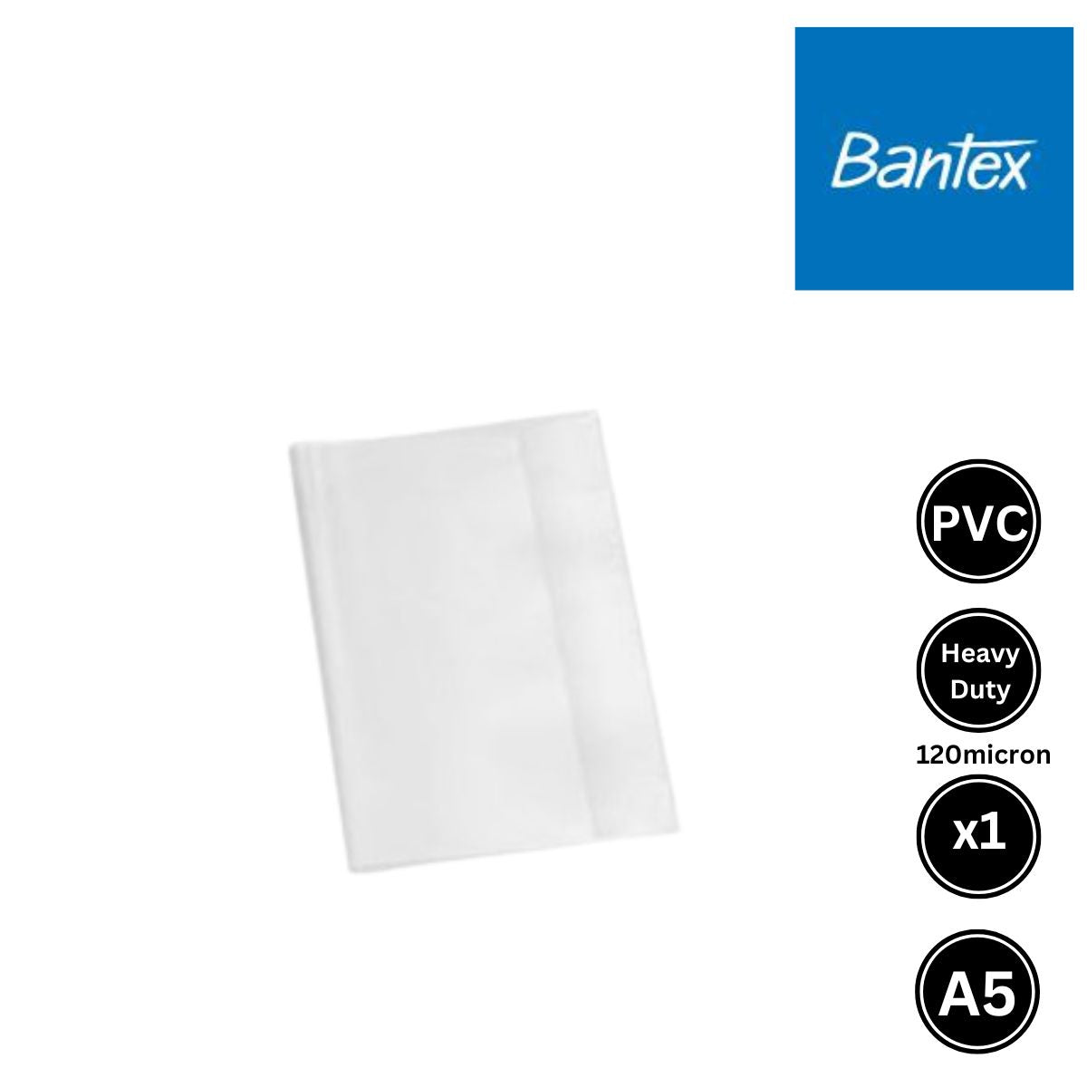 Bantex A5 Slip-On Heavy Duty PVC Book Covers