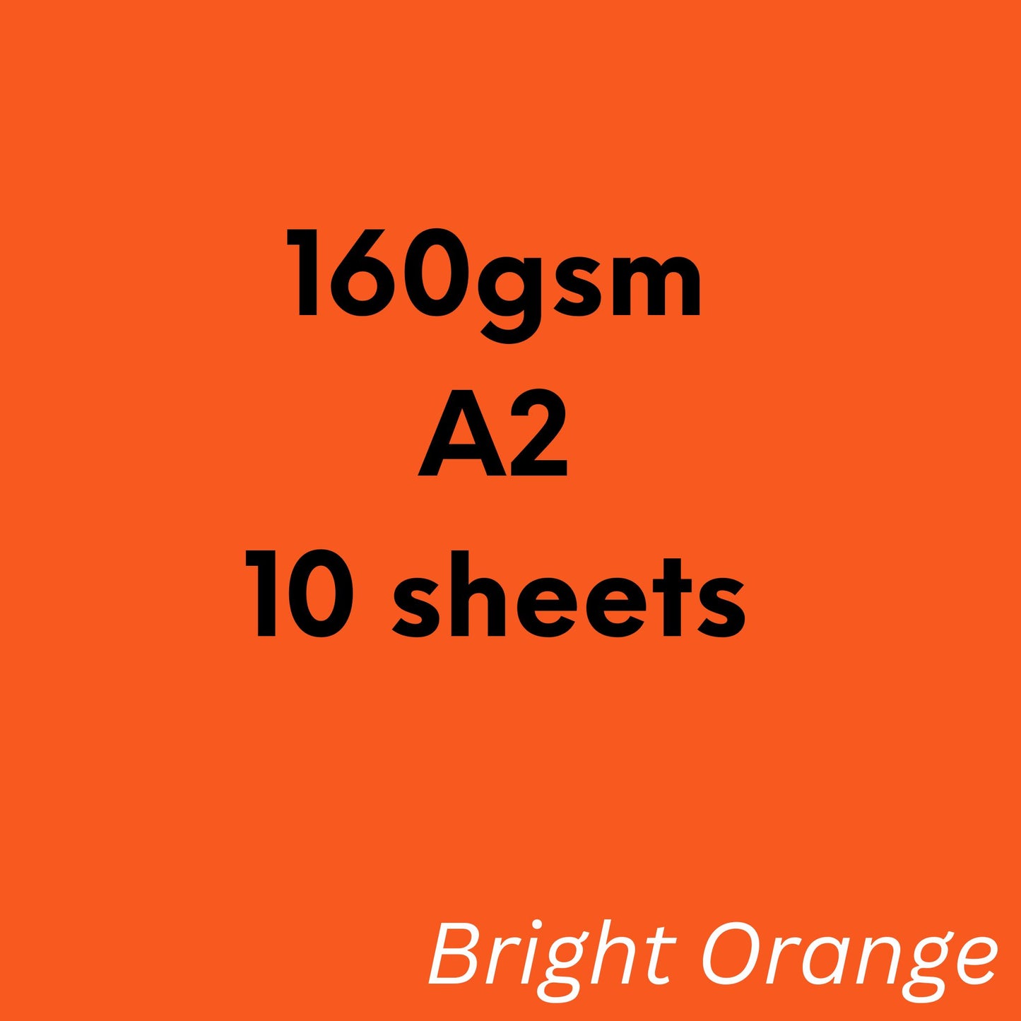 Bright Orange Paper, Board & Envelopes