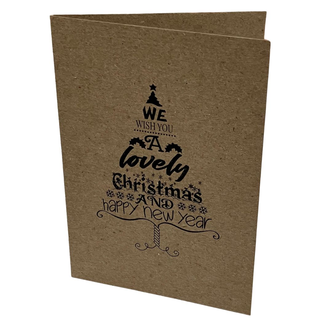 Christmas Card (Kraft 1) - We wish you a Lovely Christmas...