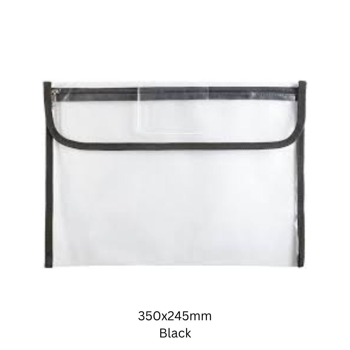 Clear PVC Book Bag with Zip and Flap
