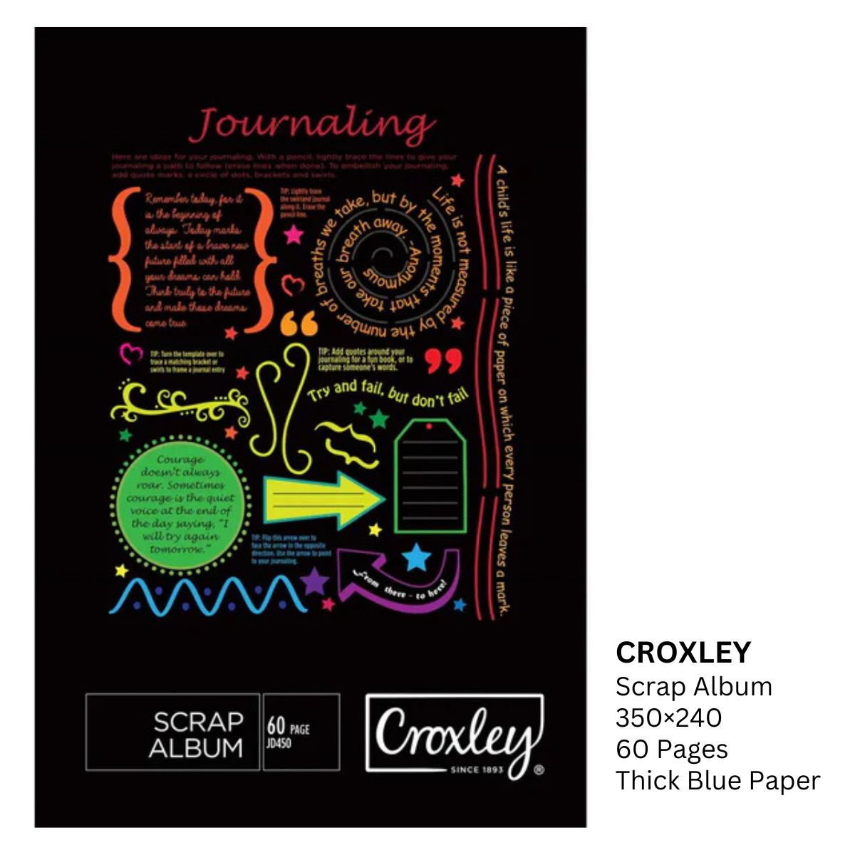 Croxley Scrap book with blue pages