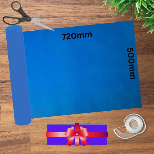 Dayglo Blue Wrapping Paper Sheets