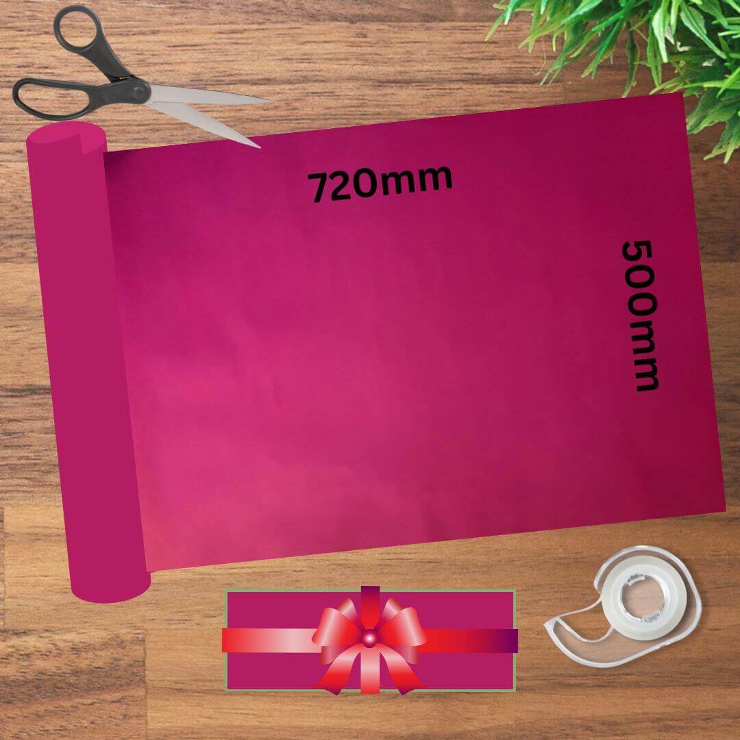 Dayglo Cerise Wrapping Paper Sheets