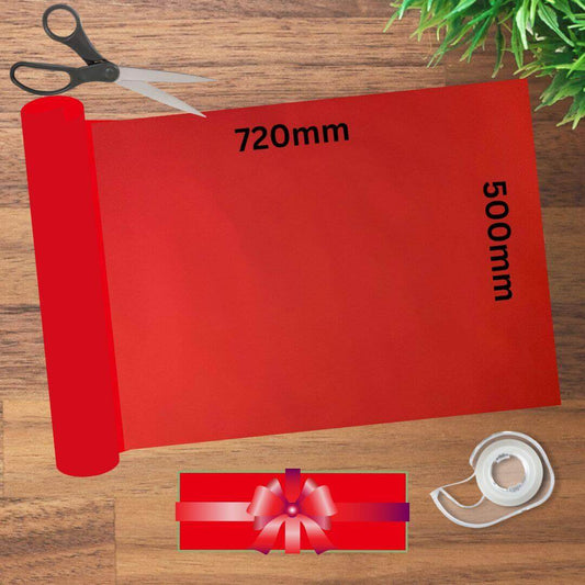 Dayglo Red Wrapping Paper Sheets