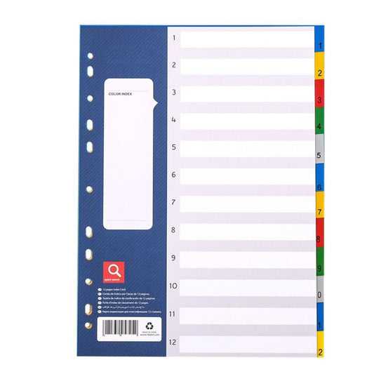 Deli 1-12 A4 PVC File Divider