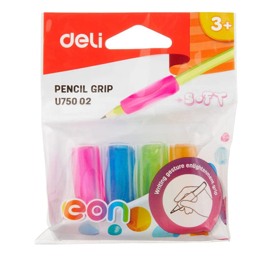 Deli Pencil Grip - 4 Neon Colours