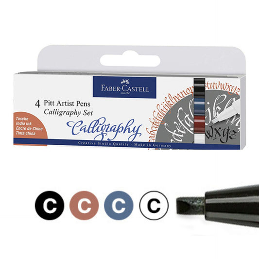 Faber-Castell 4 Pitt Artist Pens (Calligraphy)