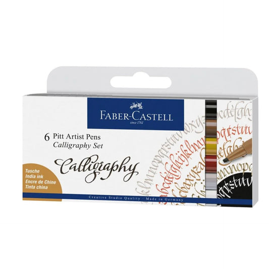 Faber-Castell 6 Pitt Artist Pens (Calligraphy)