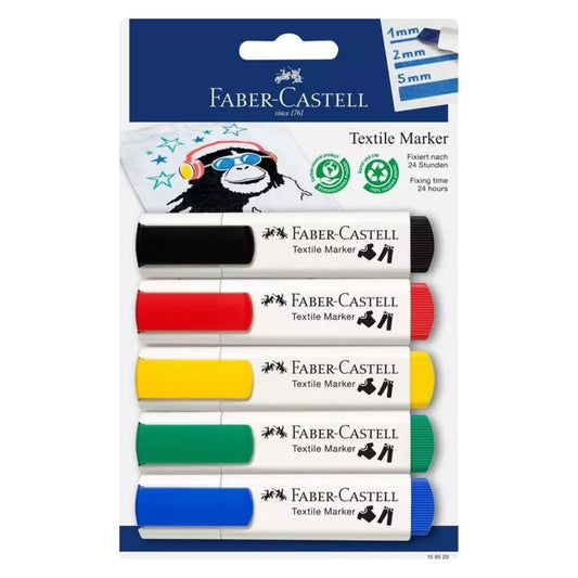 Faber-Castell Textile Markers (Basic Colours)