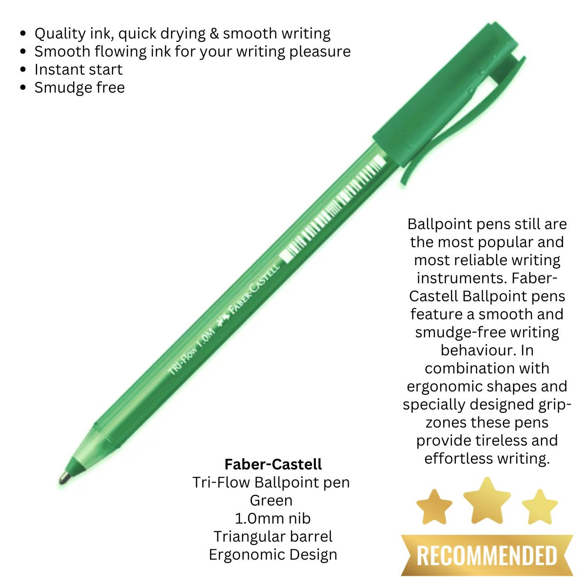 Faber-Castell Tri-Flow Ball Point Pen (1mm)