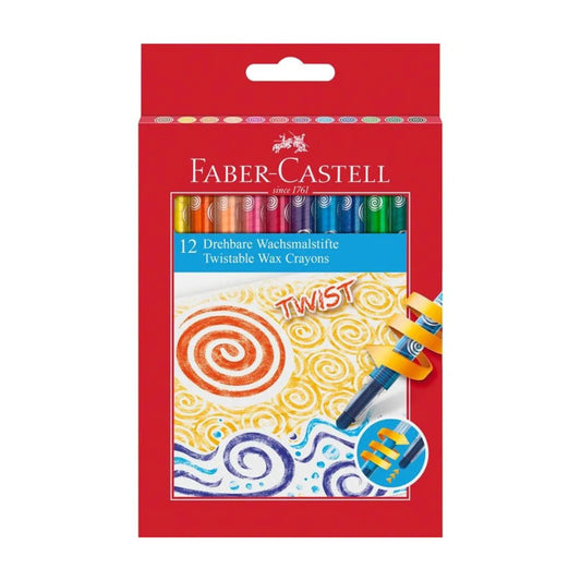 FABER-CASTELL Twist retractable crayons 12's (TWISTIES)