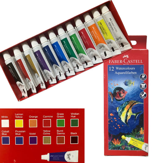 Faber-Castell Water Colour Paints - 12 Colours - 5ml
