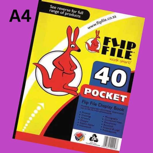 A4 40 Pocket Flip File