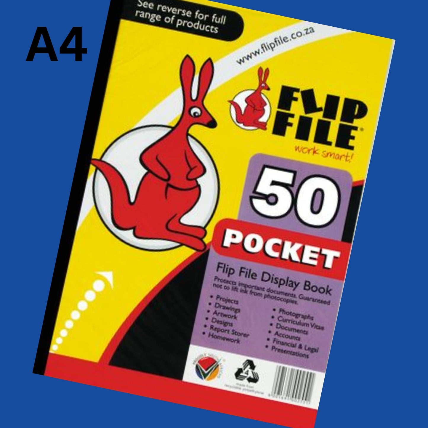 A4 50 Pocket Flip File