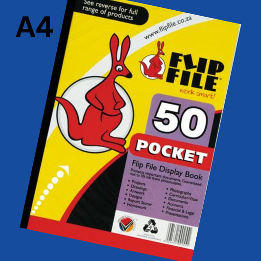 A4 50 Pocket Flip File