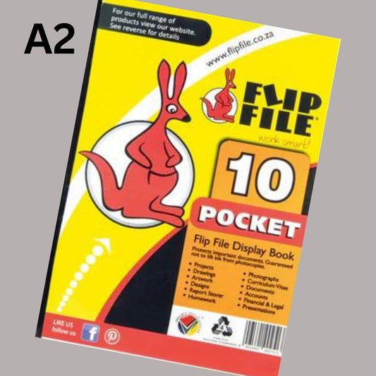 A2 10 Pocket Flip File
