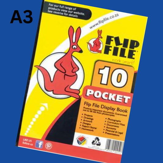 A3 10 Pocket Flip File