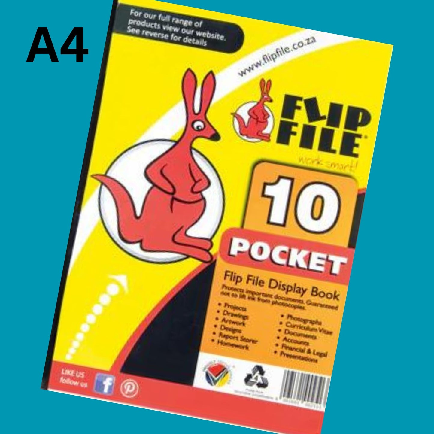 A4 10 Pocket Flip File