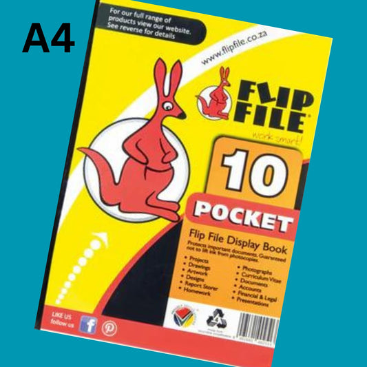 A4 10 Pocket Flip File