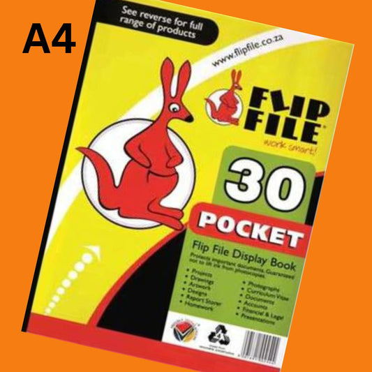 A4 30 Pocket Flip File