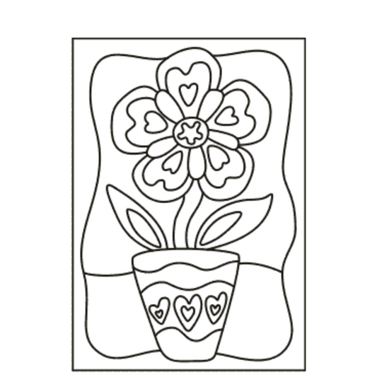 (Sand Art Card) Flower in Pot