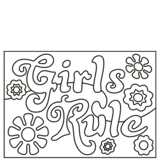 (Sand Art Card) Girls Rule