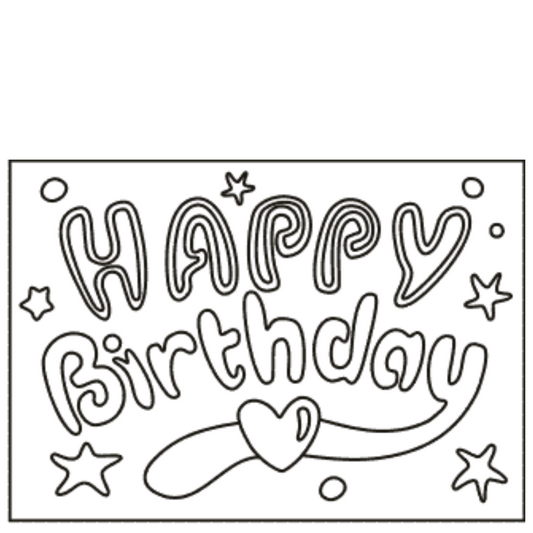 (Sand Art Card) Happy Birthday