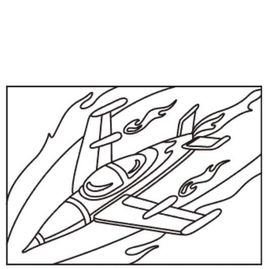 (Sand Art Card) Jet Plane/ Fighter Jet