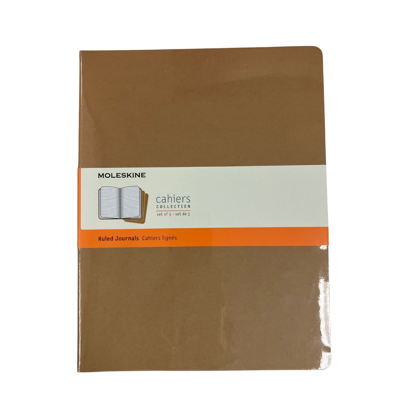 Moleskine Cahiers Set of 3 Ruled Journals - XL Kraft