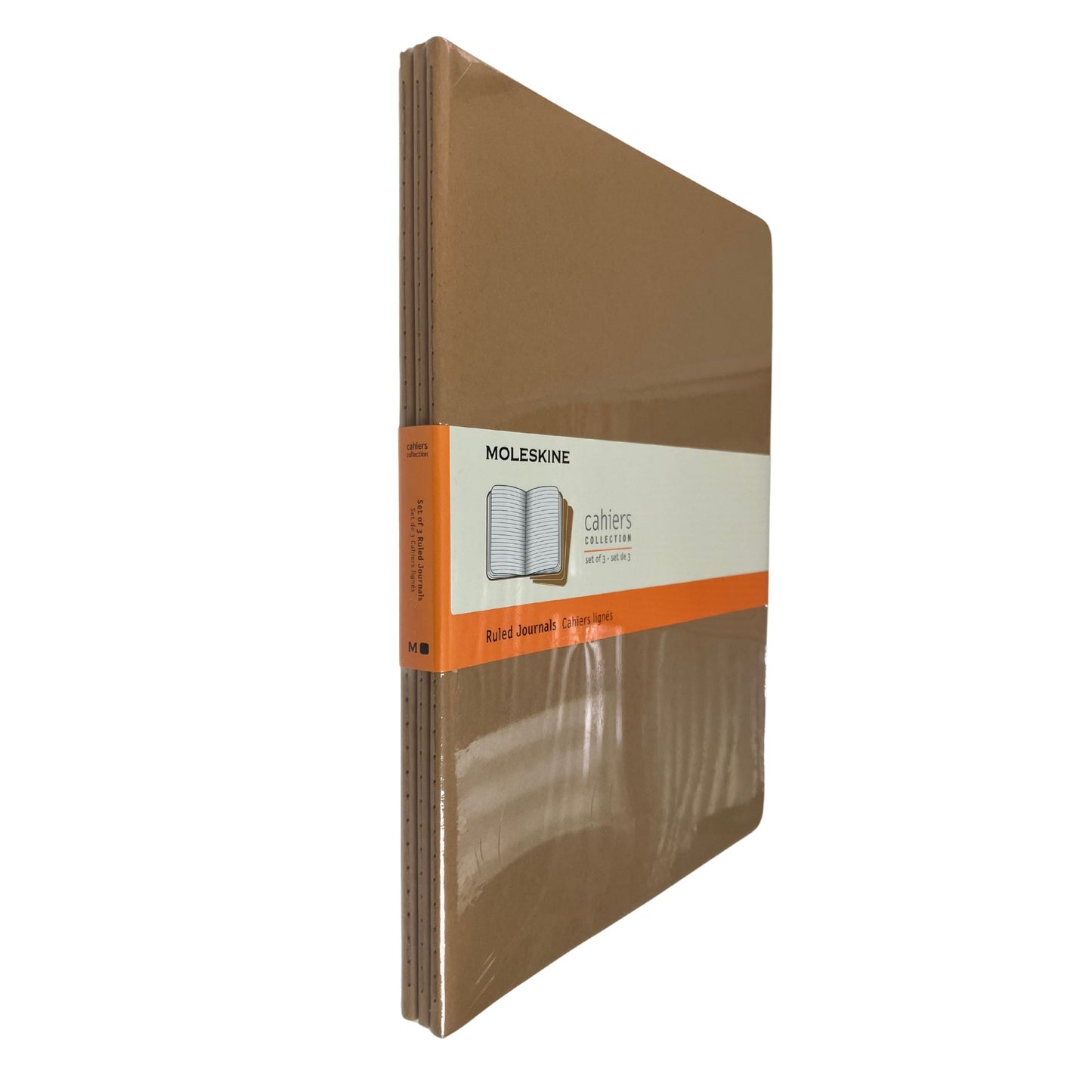 Moleskine Cahiers Set of 3 Ruled Journals - XL Kraft