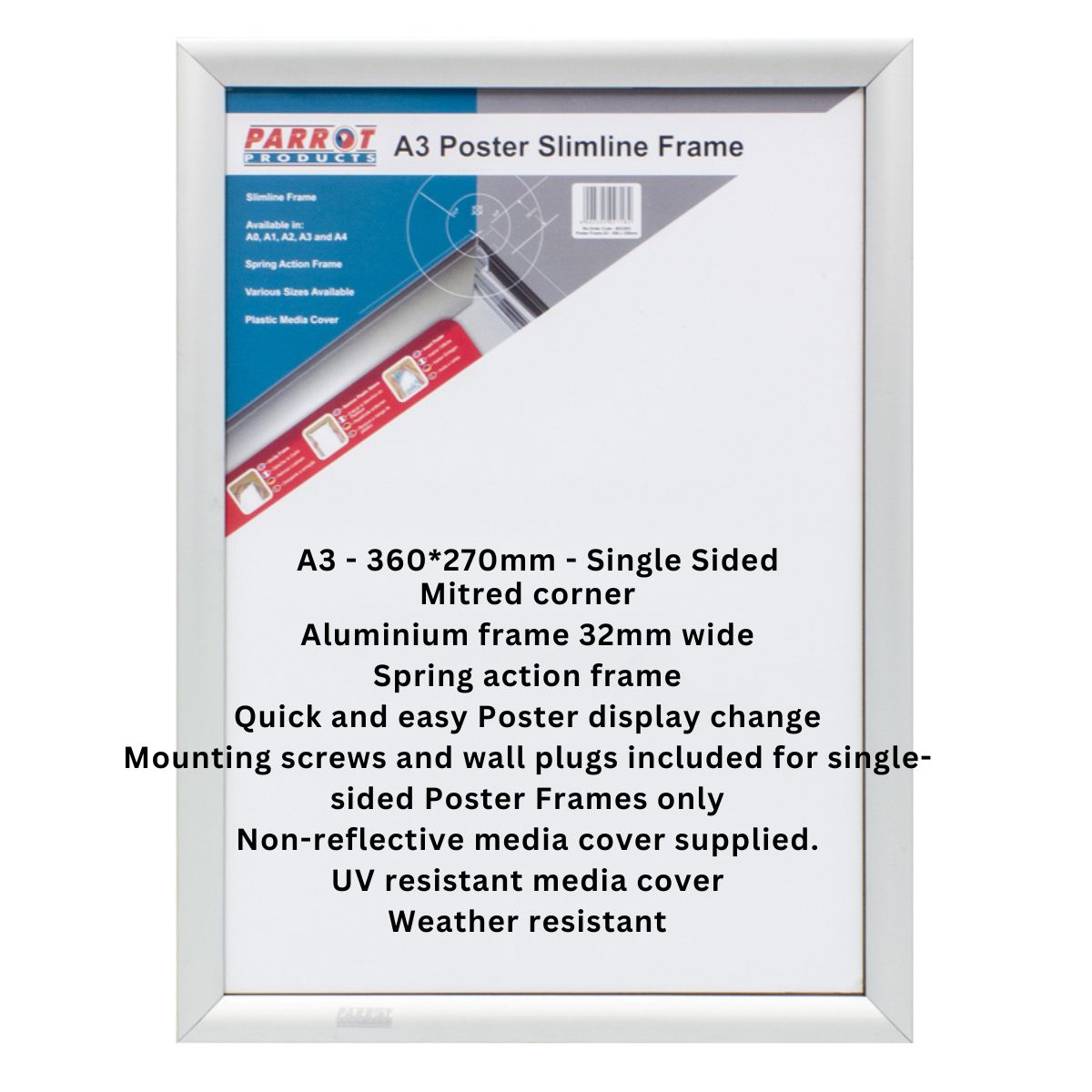 Parrot A3 Poster Frame