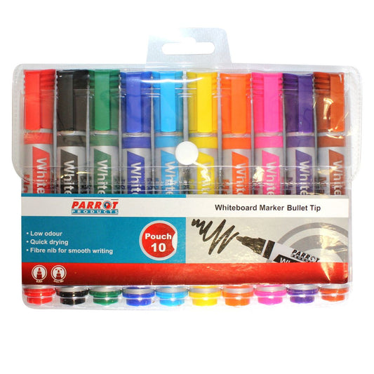 Parrot Bullet Whiteboard Marker Pouch - 10 Pack