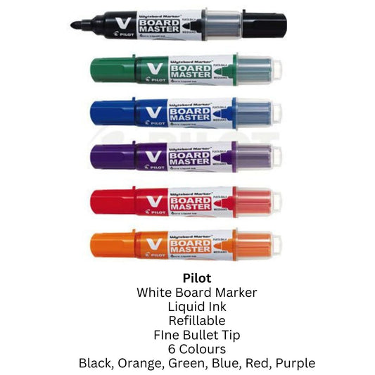Pilot V Board Master Whiteboard Marker - 6 Pack
