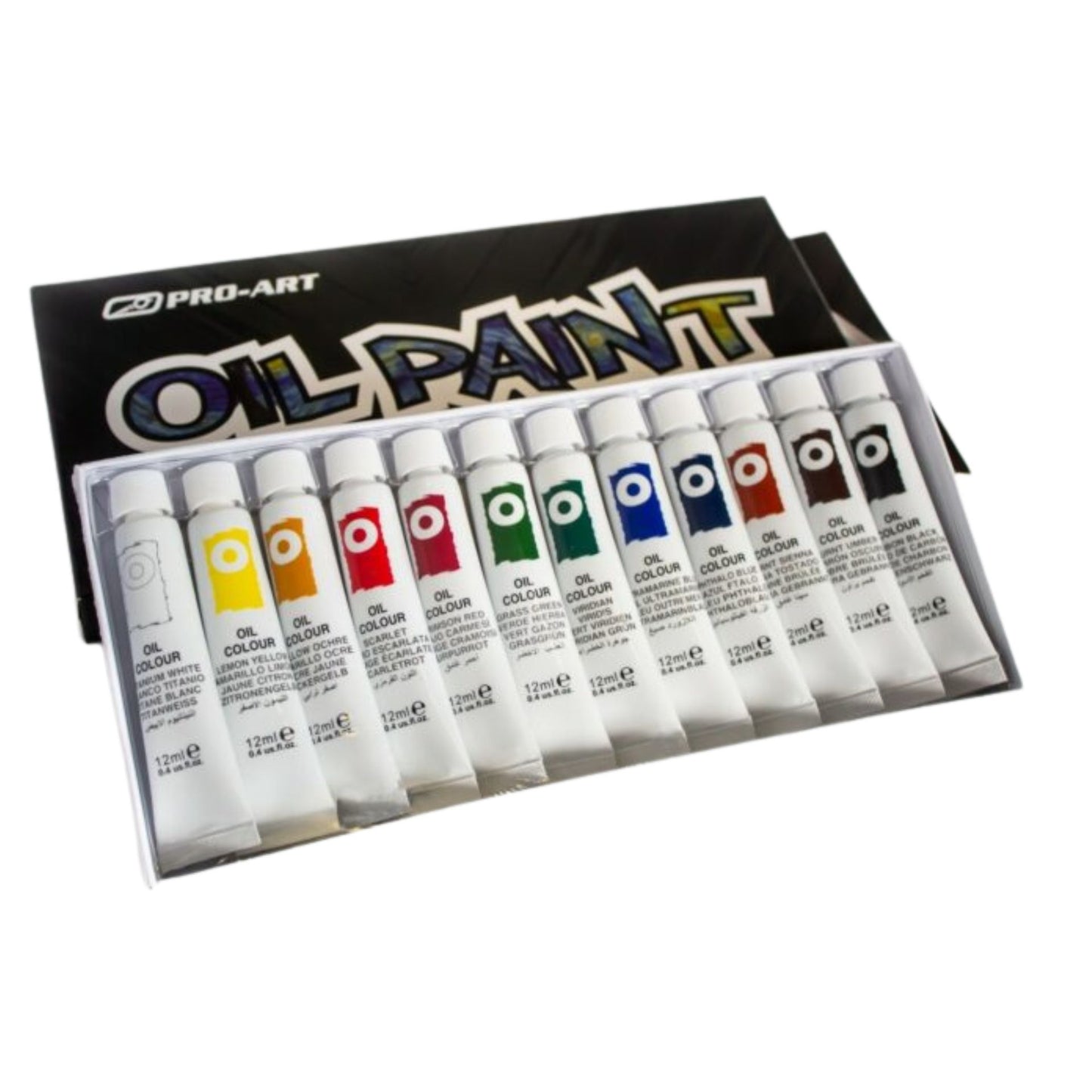 Pro-Art Oil Paint Set (12 colours; 12 x 12ml Tubes)