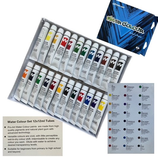 Pro-Art Water Colour Tubes - 12ml