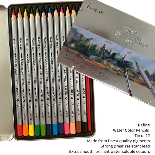 Raffine WaterColour Pencil Tin - 12's